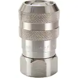 派克FS 系列快換陰接頭 - 使用化學(xué)兼容性強(qiáng)的316不銹鋼材料，無溢流型，承壓可達(dá)2000 psi